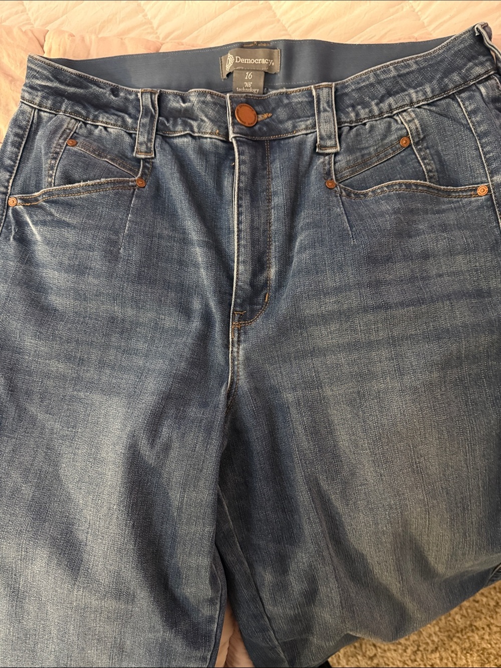 Democracy NEW women Medium Blue Relaxed barrel Jeans Nordstrom